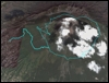 Veduta satellitare con traccia GPS del percorso