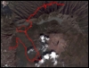 Veduta satellitare con traccia GPS del percorso