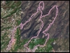 Veduta satellitare con traccia GPS del percorso