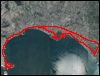 Veduta satellitare con traccia GPS del percorso
