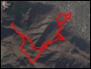 Veduta satellitare con traccia GPS del percorso