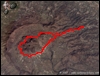 Veduta satellitare con traccia GPS del percorso