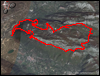 Veduta satellitare con traccia GPS del percorso