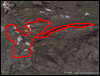 Veduta satellitare con traccia GPS del percorso