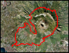 Veduta satellitare con traccia GPS del percorso