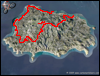 Veduta satellitare con traccia GPS del percorso