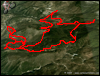 Veduta satellitare con traccia GPS del percorso