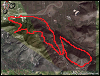 Veduta satellitare con traccia GPS del percorso