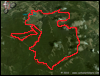 Veduta satellitare con traccia GPS del percorso