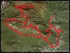 Veduta satellitare con traccia GPS del percorso