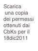Scarica
 una copia 
dei permessi ottenuti dai CbKs per il 18dic2011