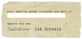 
puoi aderire anche inviando una mail a: info@carbonaribikers.com 

oppure via sms:
Salvatore:  338.5209416




