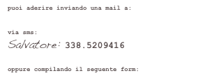 puoi aderire inviando una mail a: info@carbonaribikers.com 

via sms:
Salvatore: 338.5209416


oppure compilando il seguente form: