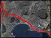 Veduta satellitare con traccia GPS del percorso